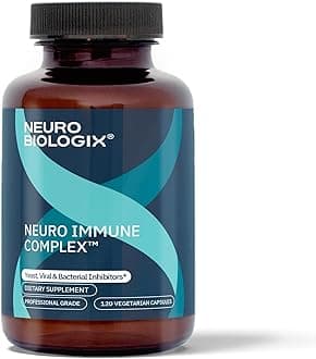 Neurobiologix Neuro-Immune Infection Control, Monolaurin & L Lysine with Elderberry, Olive Leaf, Cinnamon Bark & Grape Seed, Daily Immune Support for Men, Women & Kids, Gluten Free, 120 Capsules