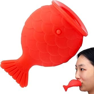 Lip Plumper Device, Fish Shape Lips Enhancer, Fish Lip Mouth Beauty Enhancer Device Fish Shape, Fuller Thicker Mouth Fastly Lip Pumps, Silicone Filler Plumper For Sexy Mouth (1Pcs, 4.3Inch)