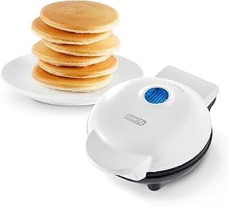 Dash Dash Mini Maker Griddle - Compact Breakfast and Pancake Maker for Small-Space Cooking - Nonstick Plate - Easy Clean - Quick Breakfast Appliance - White