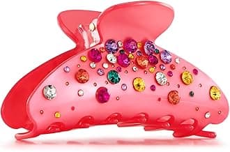 LILIE&WHITE Hair Clip, Hot Pink Acrylic Claws Hair Clips for Women, Medium Size, Nonslip Jaw Hair Clips, Hair Accessory