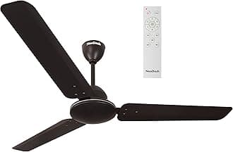 EXA 1200mm 5 Star BLDC Ceiling Fan with RF Remote Control | Upto 60% Energy Saving, Anti Rust, 100% Copper Winding, High Speed, 7 Speed Settings (Matte Black)