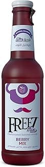 Carbonated Soda Flavored Cold Drink Non Alcoholic - Berry Mix - 275 ml, Maroon