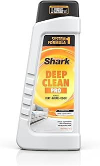 Shark EXCM48 CarpetXpert Deep Clean Pro Formula for Shark Upright & Portable Carpet cleaners, formulated for all carpets, upholstery & area rugs, eliminates tough pet messes and odors, 48oz