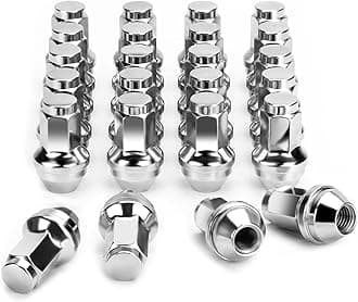 M14x2.0 OEM Lug Nuts Fit 2000-2014 Ford F150, 24PCS One Piece Design Factory Style M14-2.0 Wheel Lug Nuts for Expedition Lincoln Navigator Replacement Ford OE Stock 4L3Z1012A 7L1Z1012A Lugs Anti-Rust