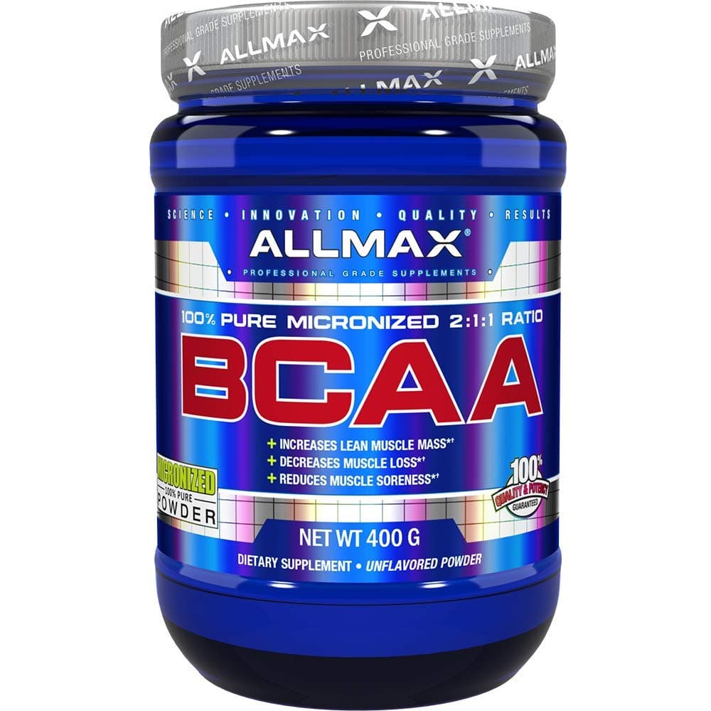 ALLMAX Essentials BCAA, Unflavored - 400 g Instantized 2:1:1 Powder - Helps Increase Muscle Mass & Reduce Soreness - Gluten & Soy Free - 80 Servings