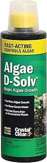 CrystalClear Algae D-Solv Pond Algae Control, Fast-Acting EPA Registered Algaecide, Use in Fountains & Outdoor Ponds Containing Koi & Other Fish, Treats 5,760 Gallons, 16 Ounces