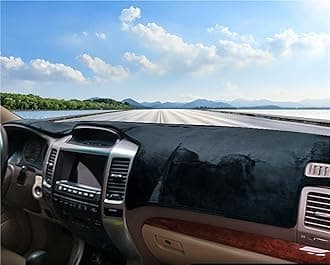 Dash Board Cover Mat For Toyota For Land For Cruiser For Prado 120 J120 2003-2006 2007 2008 2009 Car Dashboard Cover Avoid Light Pad Anti-UV Car Dashboard Cover Mat(B RHD Brown)