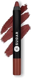 SUGAR Cosmetics Matte as Hell Crayon Lipsticks for Women | Lasts Up To 8+ Hours | Lip Crayon with Sharpener | 2.8gm - 17 Brandy Harrington