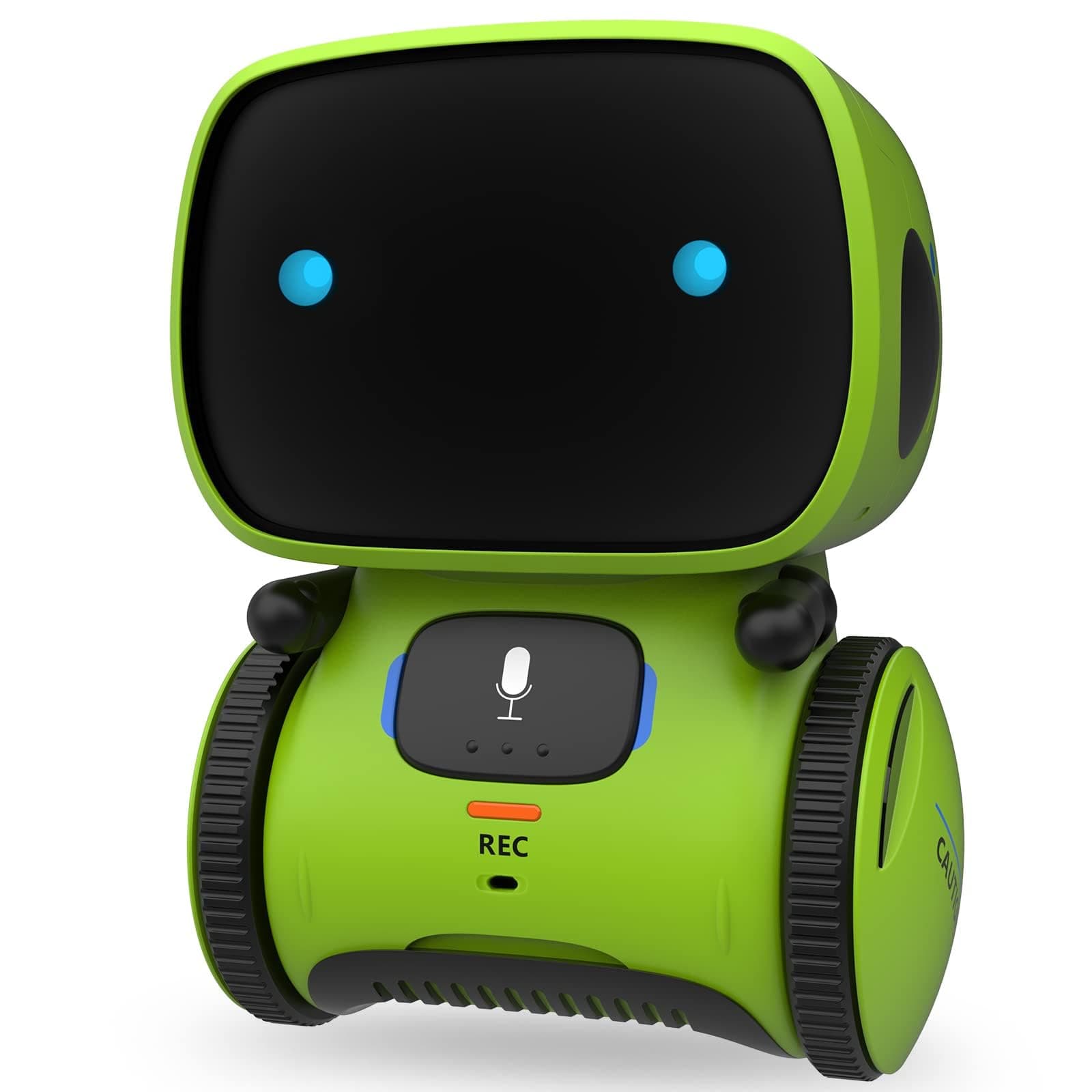 GILOBABY Interactive Talking Robot for Boys, Smart Toy with Touch Control, Playback Mode, Dancing, Singing, Educational Gift for 3-7 Year Old Kids (Green)