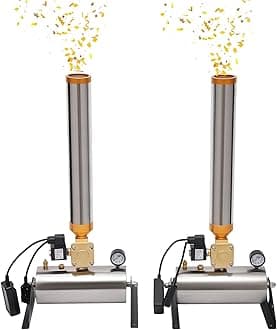 2Pcs Confetti Machines, Professional Electric Confetti Launcher Machine with Cordless Remote, Angle Adjustable Confetti Salute Machine for Concerts, Parties, Weddings and Special Events