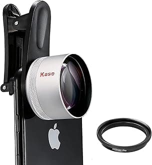 Kase Master Macro Phone Camera Lens Pro with 52mm Filter Adapter Ring for iPhone 17 16 15 14 13 12 Pro Max Samsung Android, Shoot Distance 40-85mm