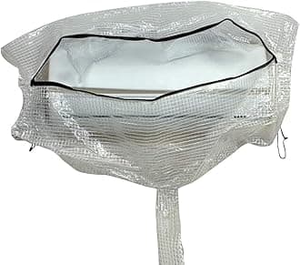 Split AC Service Wash Bag Cover AC Service Cleaning Cover Waterproof Indoor Unit Service Cover Bag with Drain Outlet Ac Service Wash Bag Cover Jacket For 1.5 Ton to 2 Ton Ac (Transparent)