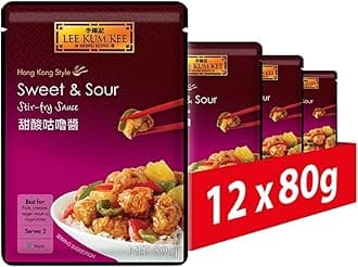 Lee Kum Kee Sweet & Sour Stir-Fry Sauce, Hong Kong Style, 80 g (Pack of 12)