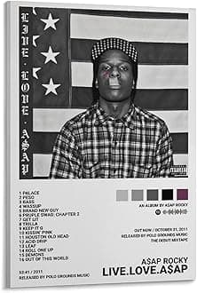 ASAP Rocky Live. Love. ASAP Music Album Cover Canvas Poster Bedroom Decor Landscape Office Room Decor Gift 24x36inch(60x90cm)