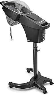 Elitzia Hair Steamer Micro Mist Scalp Detox System Hair Wash Reclining Chair Table Hair Care Salon SPA Barber Shop Shampoo Bowl Miste Hooded Natual Black Hair ET19191