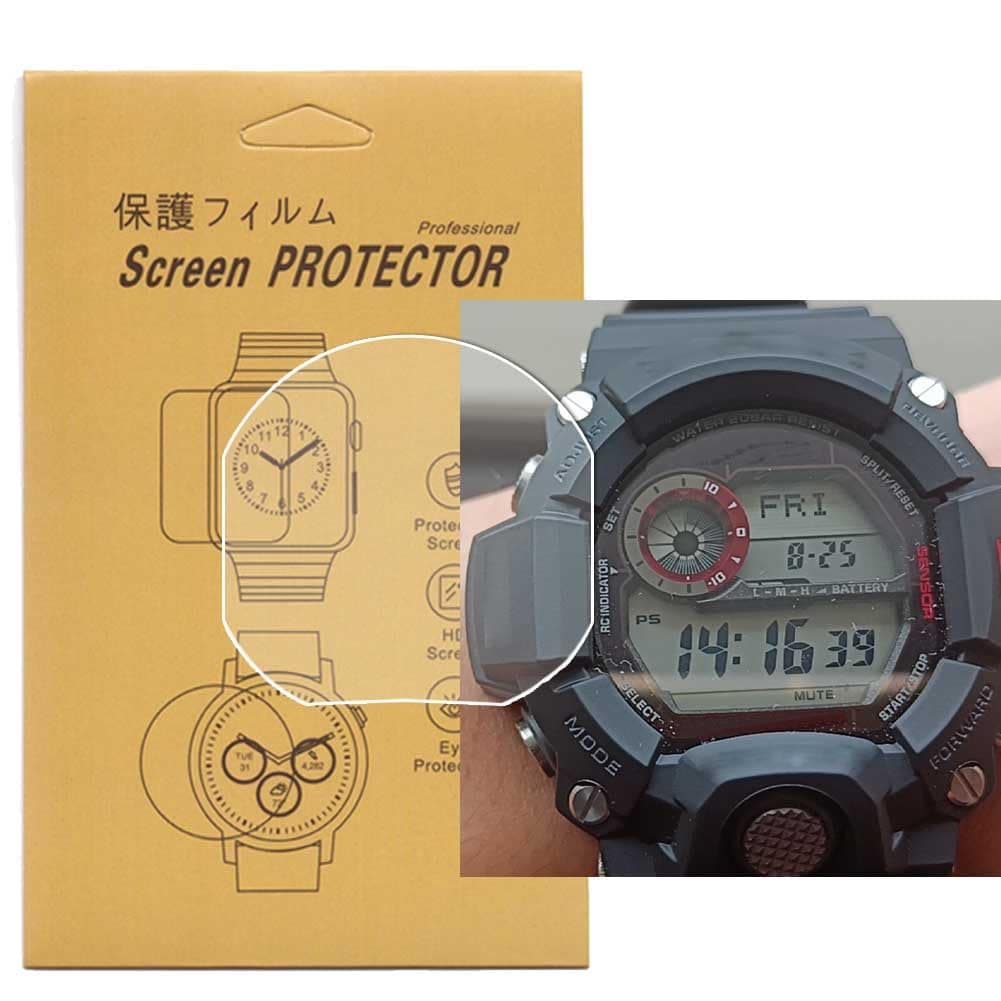 3 Pcs TPU watch Screen protector Full Coverage HD Clear Anti-Bubble and Anti-Scratch Anti-scratch High Definition For(GW-9400)