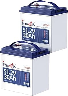 Timeusb 48V 30Ah Lithium Golf Cart LiFePO4 Battery, Built-in 100A BMS, Deep Cycle GC2 LiFePO4 Battery, 2.67C Discharge Support up to 4kW Motor, Max 5.12kW Power Output, Perfect for Golf Carts