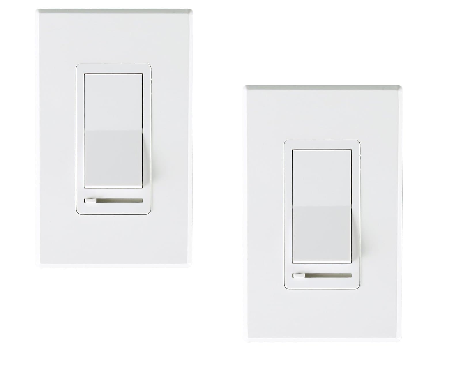 in Wall Dimmer Switch for LED Light/CFL/Incandescent,3-Way Single Pole Dimmable Slide, 600W max Incandescent,150W max Dimmable LED/CFL, Cover Plate Included, Pack of 2