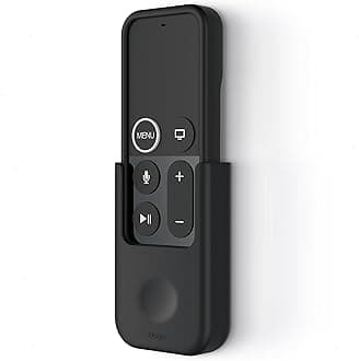 Remote Holder Mount Compatible with Apple TV Siri Remote 4K 4th Generation - [Gel Pad or Screw Options][Keeps It Secure][Cable Management]
