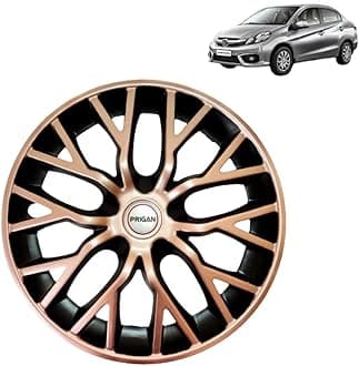 Prigan Amaze Copper Black Wheel Cover 14" for -Amaze (Set of 4 Pcs) (Press Fitting) Model- Phantom Copper 14