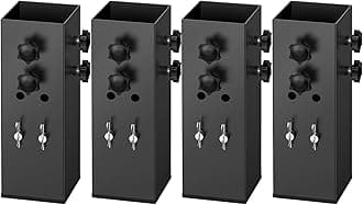 2025 Up Grade 4 Pack Carbon Steel Dorm Bed Riser 3.15" Diameter Metal Bed Riser for Square Wooden Bed Frame, Table Adjustable to 3.2", 5.1" Height (for Bed Leg 2.3-3.1")