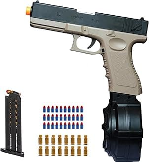 Soft Bullet Toy Gun, Cool Toy Model, Safe EVA Soft Bullet, Manual Spring air-Driven Soft Bullet Toy Gun, Non-Aggressive Children's Gift, Suitable for Children Over 8-14 Years Old