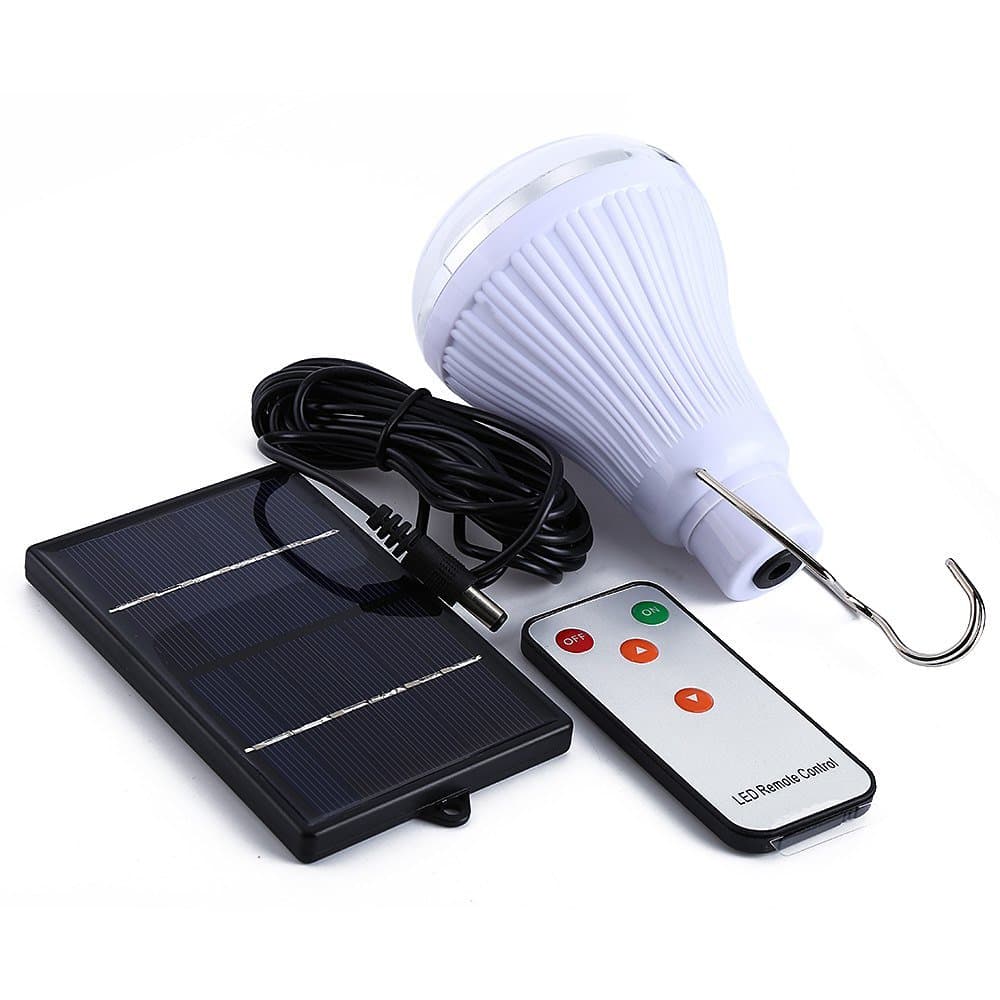 Solar Light Bulb, LightMe Dimmable Multi-Functional Brightness 20 LED Solar Powered Lamp Solar Lights with Remote Controller for Outdoor Hiking Fishing Camping Tent