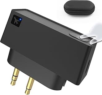 Airplane Bluetooth Audio Adapter for Wireless Headphones and Any 3.5mm Aux Jack on Airplane, Bluetooth 5.3 Transmitter Receiver Fits for TV, iPad, Gym, PS5, Speaker (Type C)