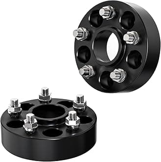CMO Forged 2PC 1.5 Inch 5x108 Wheel Spacers For Ford Fusion Jaguar F-Type XF XJ XJR XK XKR XE S-Type, 5x4.25 Wheel Spacers For LS Continental Mark VIII MKZ MKC (63.4mm M12x1.5 Stud) Hubcentric Black
