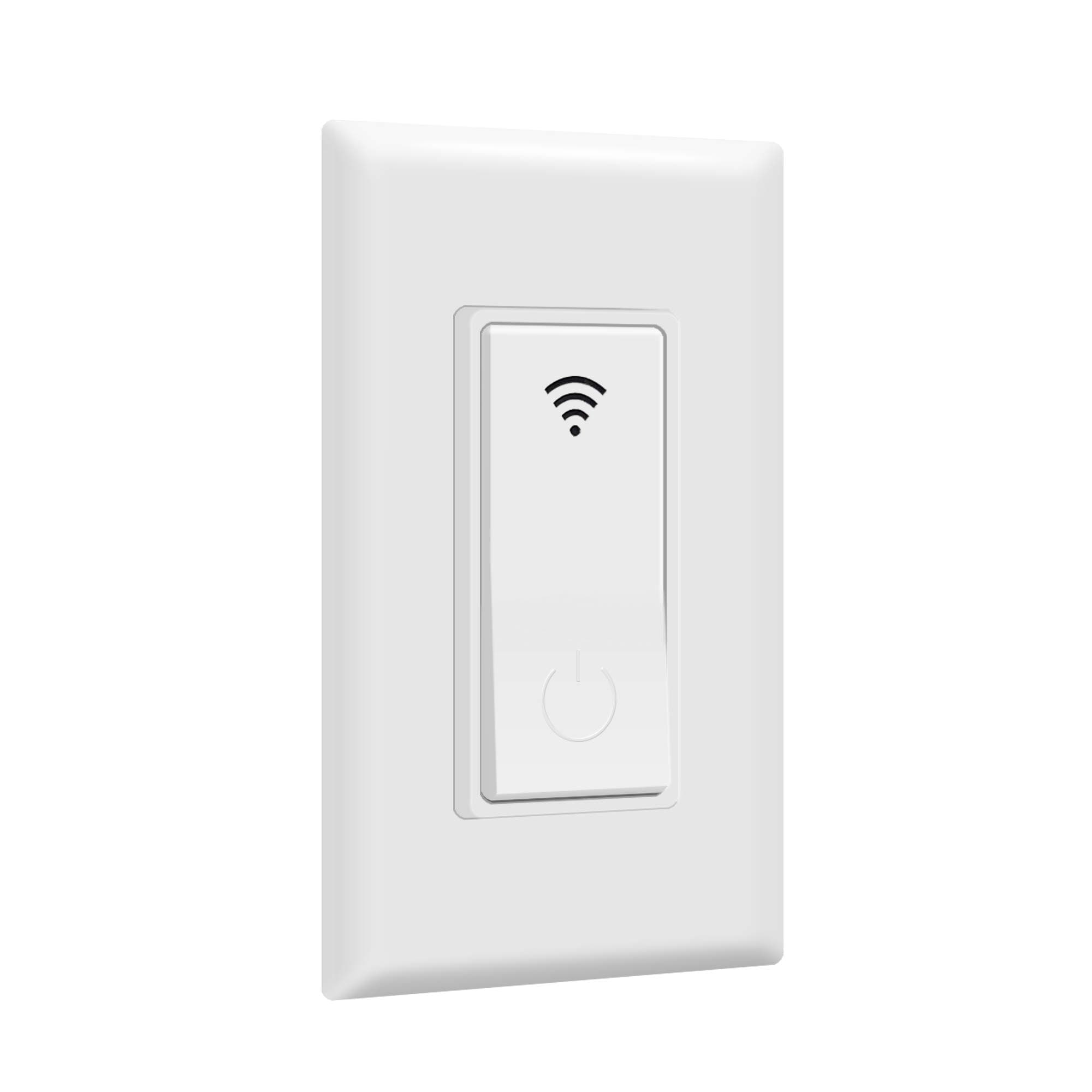 Useelink Tuya Smart Light Switch,WiFi smart wall light switch.Compatible with Alexa, Google home and IFTTT,no Hub required.White (1 pack)