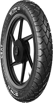 Ceat Gripp X3 100/90-18 56P Tubeless Bike Tyre, Rear, Black