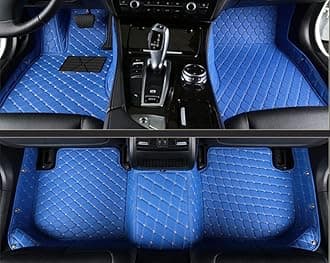 Custom Car Floor Mats Compatible with Mercedes-Benz A B C E G CL CLA CLK CLS ML EQA EQB EQC EQE EQS EQV GLA GLB GLC GLK GLS SLK SL SLC S R AMG GT Waterproof Car Mat (c-Blue)