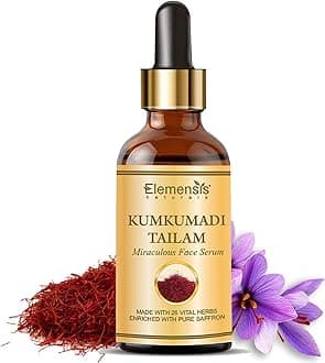 kumkumadi tailam for face whitening & brightening, anti aging kumkumadi oil serum, kumkumadi face oil for glowing skin, 20ml