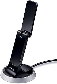 TP-Link AC1900 High Gain Wireless Dual Band USB Adapter for PC, Desktop, Laptop and Tablet (Supports Windows XP/7/8/8.1/10/11, OS X (10.9–10.13), Beamforming Technology, WPS Button) (Archer T9UH)