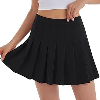 FASHION Women's Casual Stretchy Flared Pleated Mini Skater Skirt with Shorts