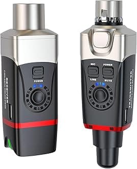 Xvive U35 Wireless Microphone System 5.8GHz Wireless XLR Transmitter and Receiver for Dynamic Microphone, Audio Mixer, PA System, Channel Scan Mode