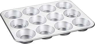 Nordic Ware 12 Cup Standard Size Muffin Pan, Silver