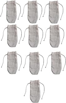 WUD 10 Pieces Unbleached Muslin Cloth Water Filter for Tap, No Plastic, No Colour Fabric Tap Cover for Purifying, Filtering the Water in Home and Kitchen