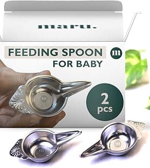 MARU Paladai for Baby Feeding Set of 2-20ml Each, New Born Baby Essentials - Multiple Uses as Milk Feeder, Medicine Dropper & Feeding Spoon - Perfect for Newborns and Babies Age 6 to 12 Months