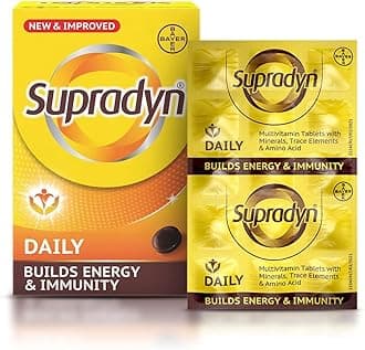 Supradyn Daily Multivitamin Tablets for Men & Women with Essential Zinc, 12 Vitamins, 5 Trace Elements for Daily Immunity & Energy, 225 Tablets