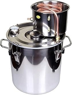ANZAGA Essential Oil Distiller Kit for Steam Distillation Oil Making and Extracting,12 l/3 gal
