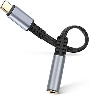 USB C to 3.5mm Jack Compatible with Samsung Galaxy S22 S21 S20 Ultra Note 20, Huawei Mate 40/P30, Xiaomi, Type C Headphone Adapter, Aux Digital Audio Earphone Adaptor, Hi-Res DAC Adaptor