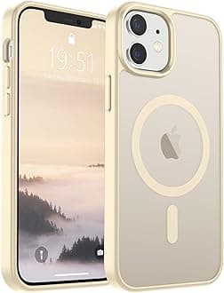 SUPFINEMagnetic for iPhone 12 Mini Case & iPhone 13 Mini Case (Compatible with MagSafe) (Military Grade Drop Protection) Slim Translucent Matte Shockproof Phone Cover,Antique WhiteGlobal Recycled StandardGlobal Recycled StandardGlobal Recycled Standard