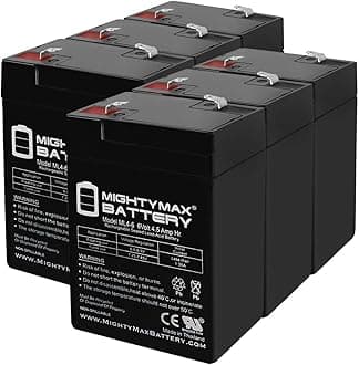 Mighty Max Battery ML4-6 - 6V 4.5AH General 00648 Sealed Non-Spillable Emergency Light Battery WKA6-5F - 6 Pack