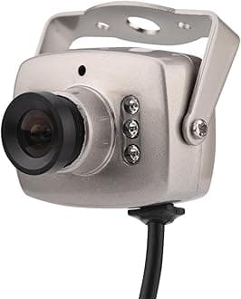 Mini Security Camera, 6LED Wired CMOS CCTV Security Camera Night Vision Digital Video Camera PAL/NTSC Home Security Camera System Perfect Indoor Security Surveillance Camcorder for Home(PAL)