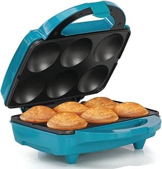 Non-Stick 6-Count Electric Cupcake Maker Machine, Teal