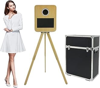DOEL Portable Photo Booth Machine with 15.6” Touch Screen, RGB Ring Light, Ideal for Weddings, Parties, and Events Rental