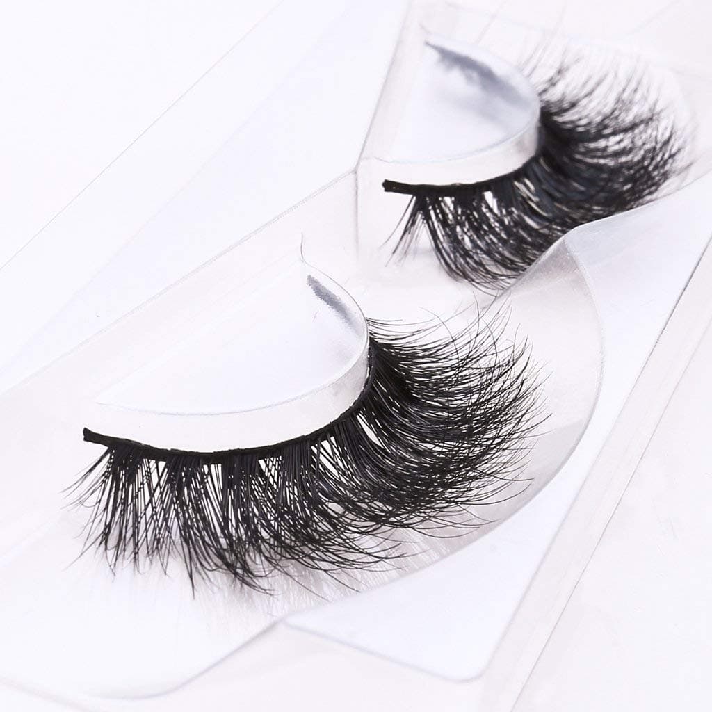 Fluffy Long Thick Dramatic Look 3D Mink False Eyelashes, Handmade Reusable Lashes for Makeup D008