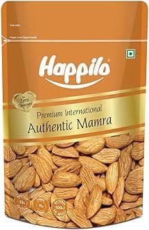 Happilo Premium International Authentic Mamra Almonds 250g | A Grade Irani Badam Giri | Premium Nuts | Healthy Party Snack With Extra Crunch