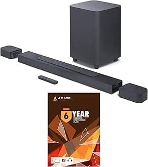 JBLBAR-700 5.1ch Soundbar and Subwoofer with Surround Speakers and 6 Year Amber Protection Plan (2022)